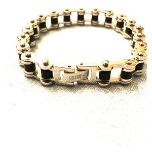 Triton Men’s Bracelet- Stainless Steel and Rubber
